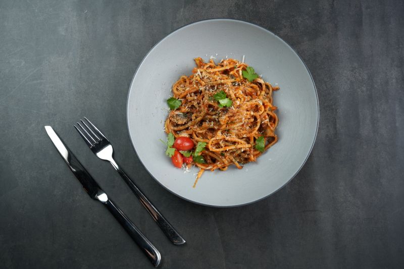 Spaghetti Bolognese with slow-cooked meat sauce