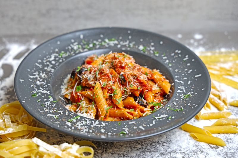 Penne Arrabbiata spicy tomato pasta